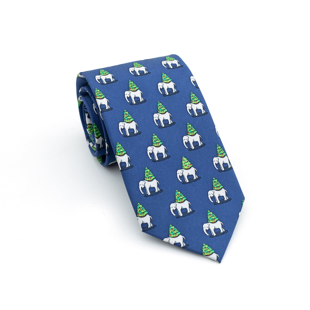 LYC Christmas Elephant Neck Tie
