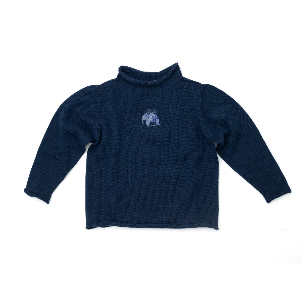 Baby Rollneck Sweater with LYC Elephant