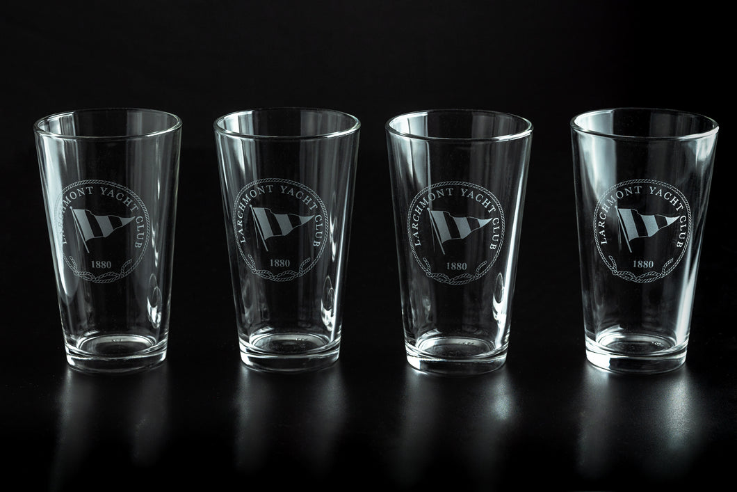 Etched Pint Glasses - Set of 4