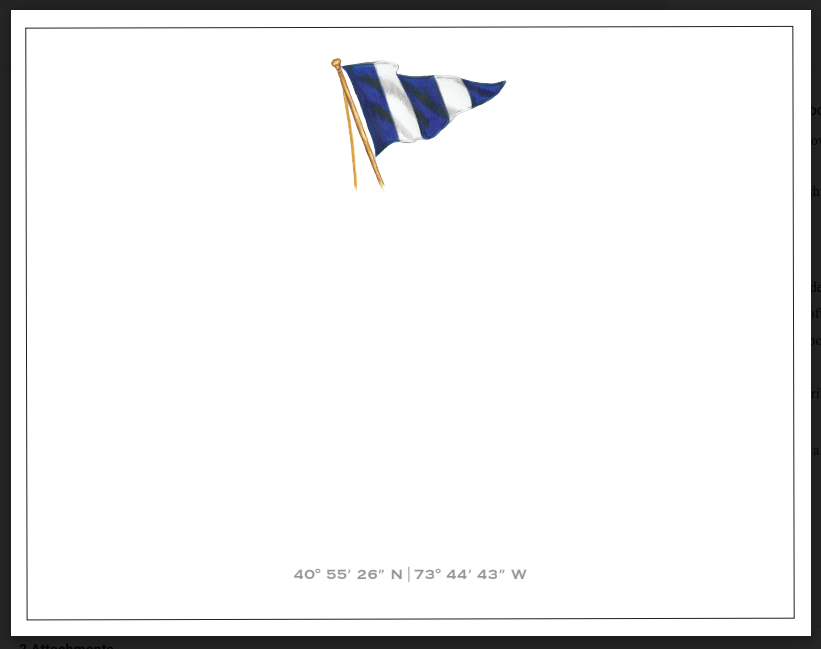 LYC Burgee Note Card - Set of 10