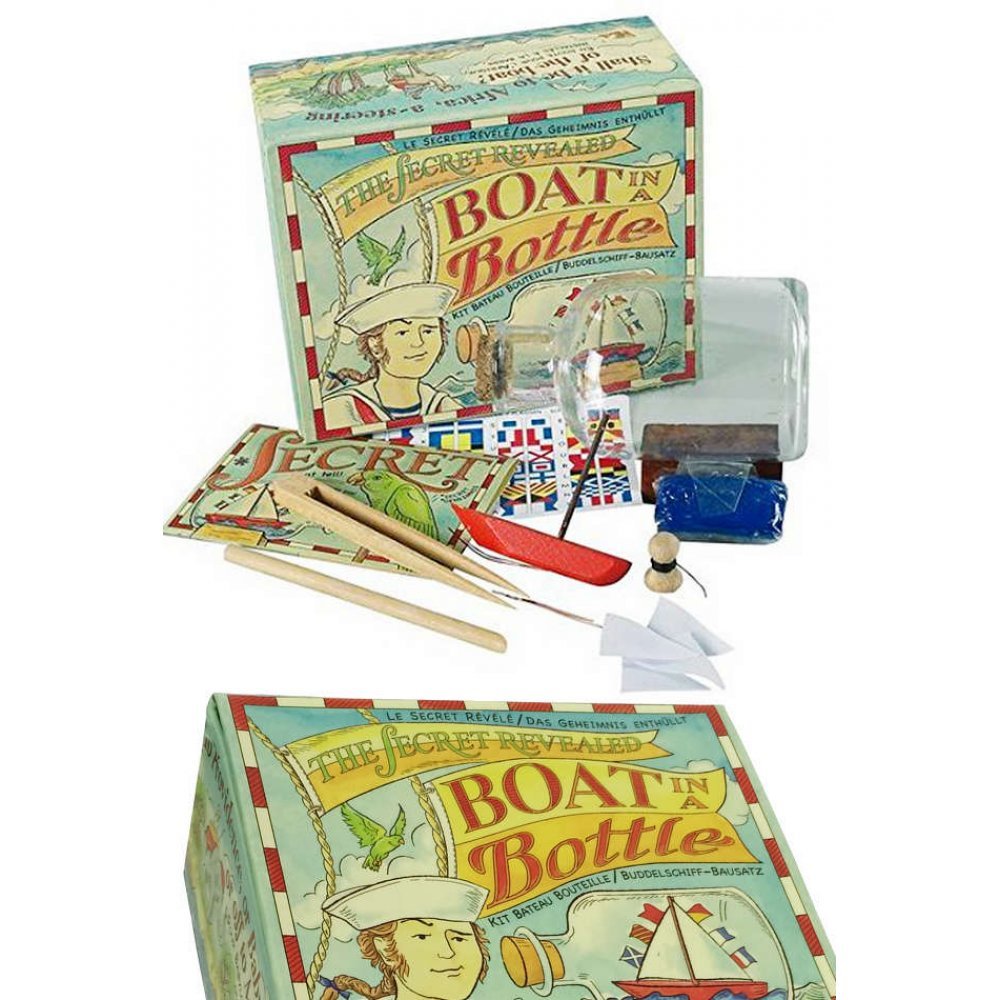 Wooden Boat in a Glass Bottle Complete Kit